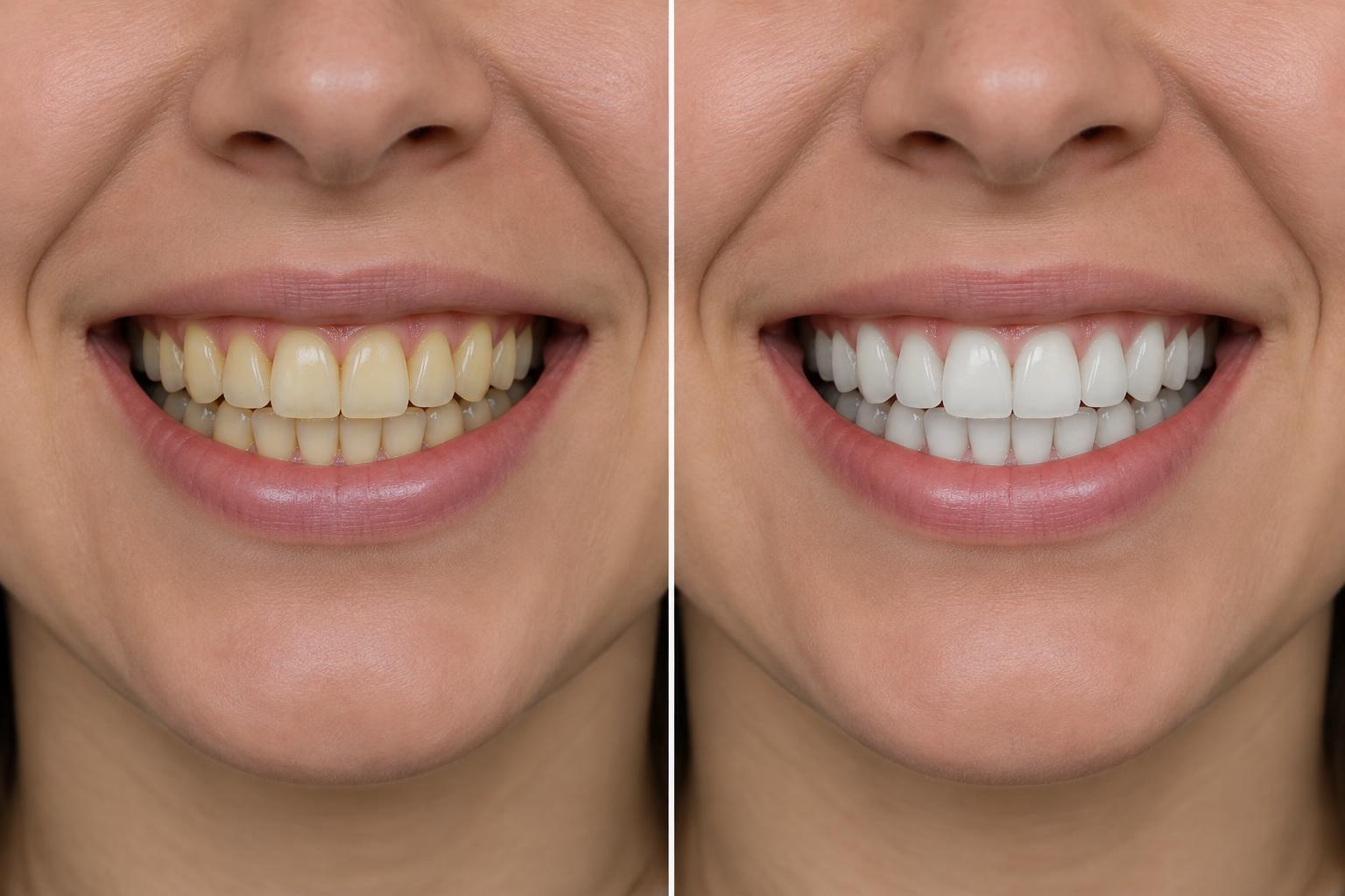 Clareamento dental, resultado ilustrativo
